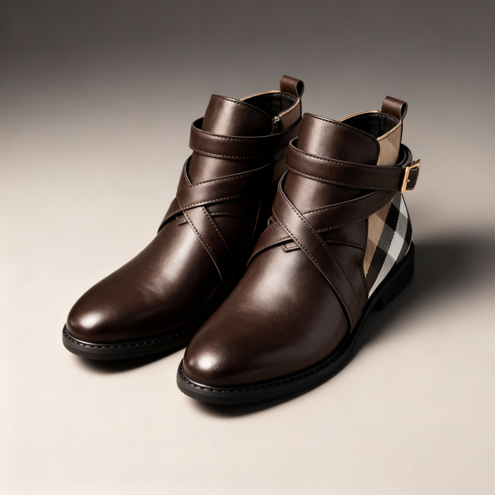 Sinclair Leather Buckle Chelsea Boots