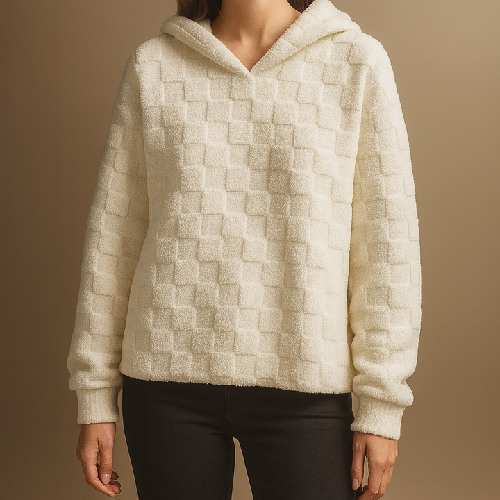 Checkered Sherpa Hoodie