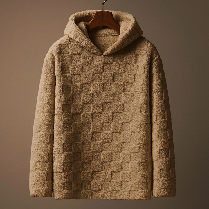 Checkered Sherpa Hoodie