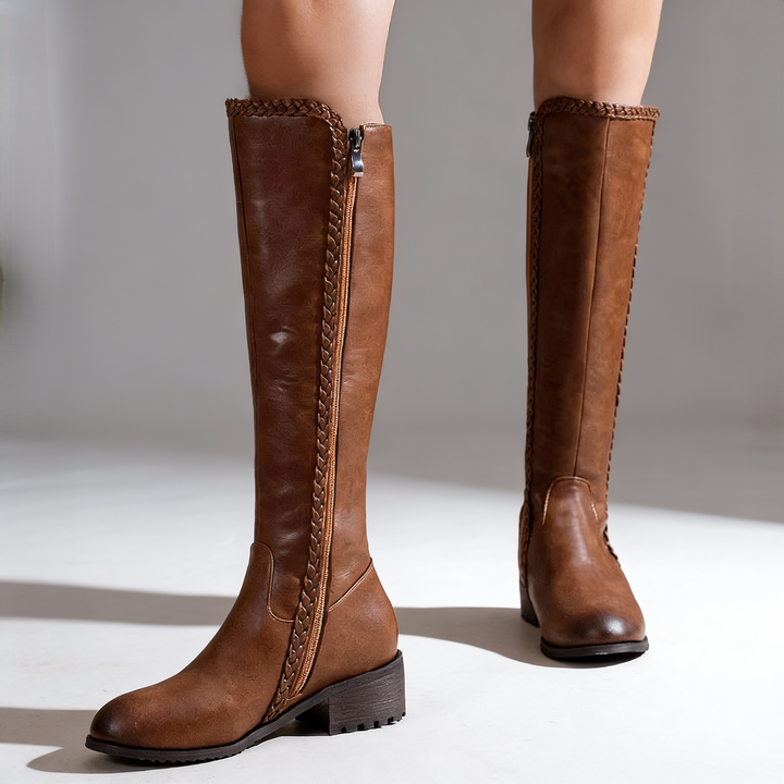 Liora Braided Knee-High Riding Boots
