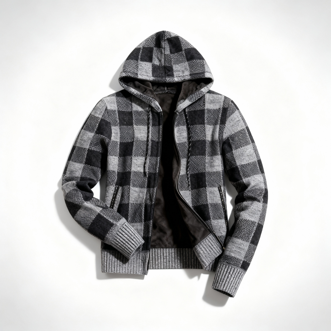 Landon Plaid Fleece-Lined Hoodie