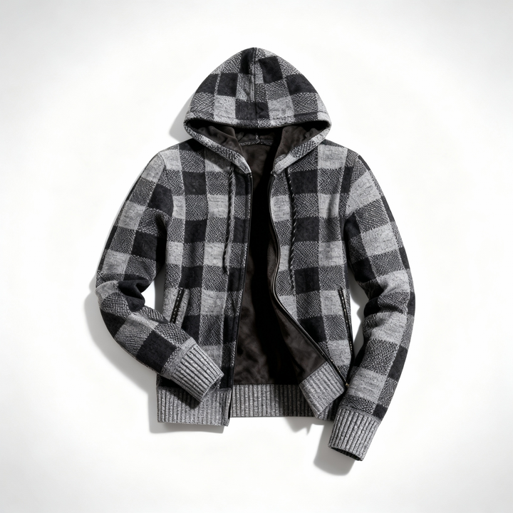 Landon Plaid Fleece-Lined Hoodie