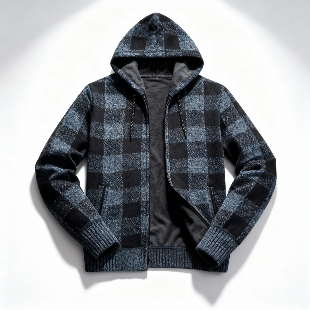 Landon Plaid Fleece-Lined Hoodie