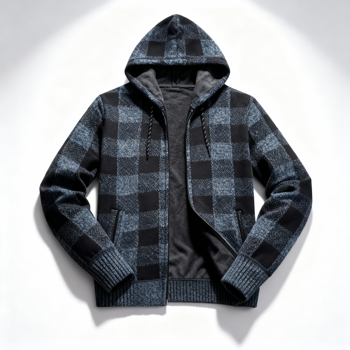 Landon Plaid Fleece-Lined Hoodie