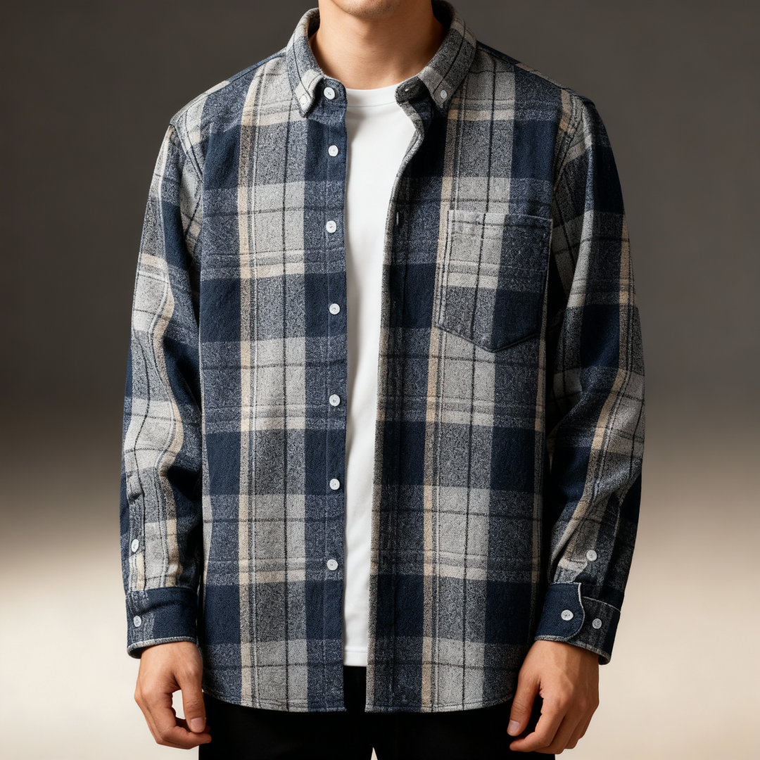Mason Plaid Button-Down Flannel