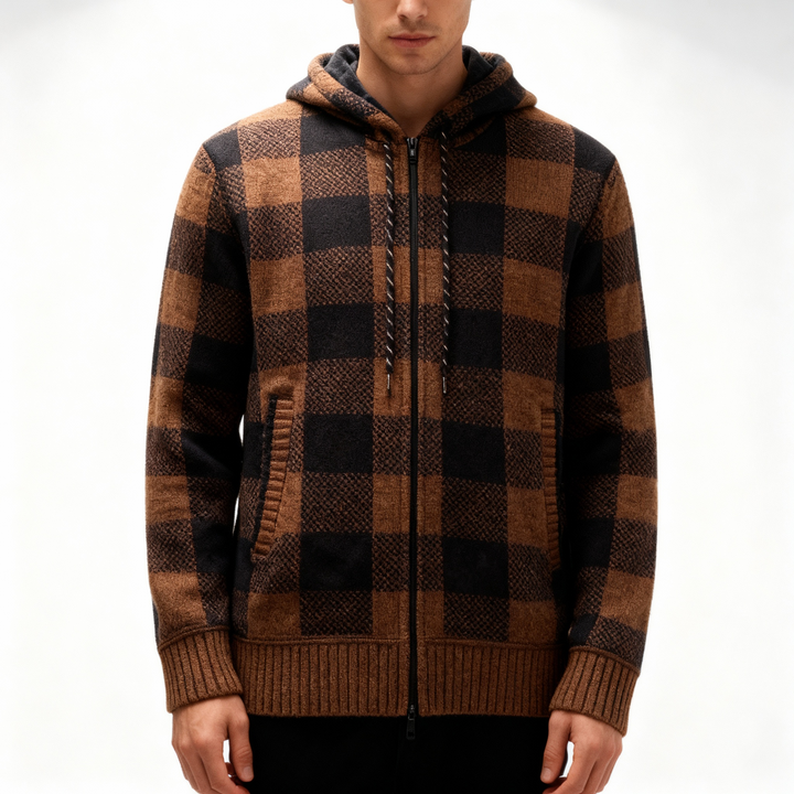 Landon Plaid Fleece-Lined Hoodie