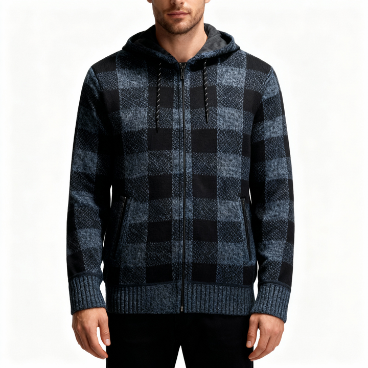 Landon Plaid Fleece-Lined Hoodie