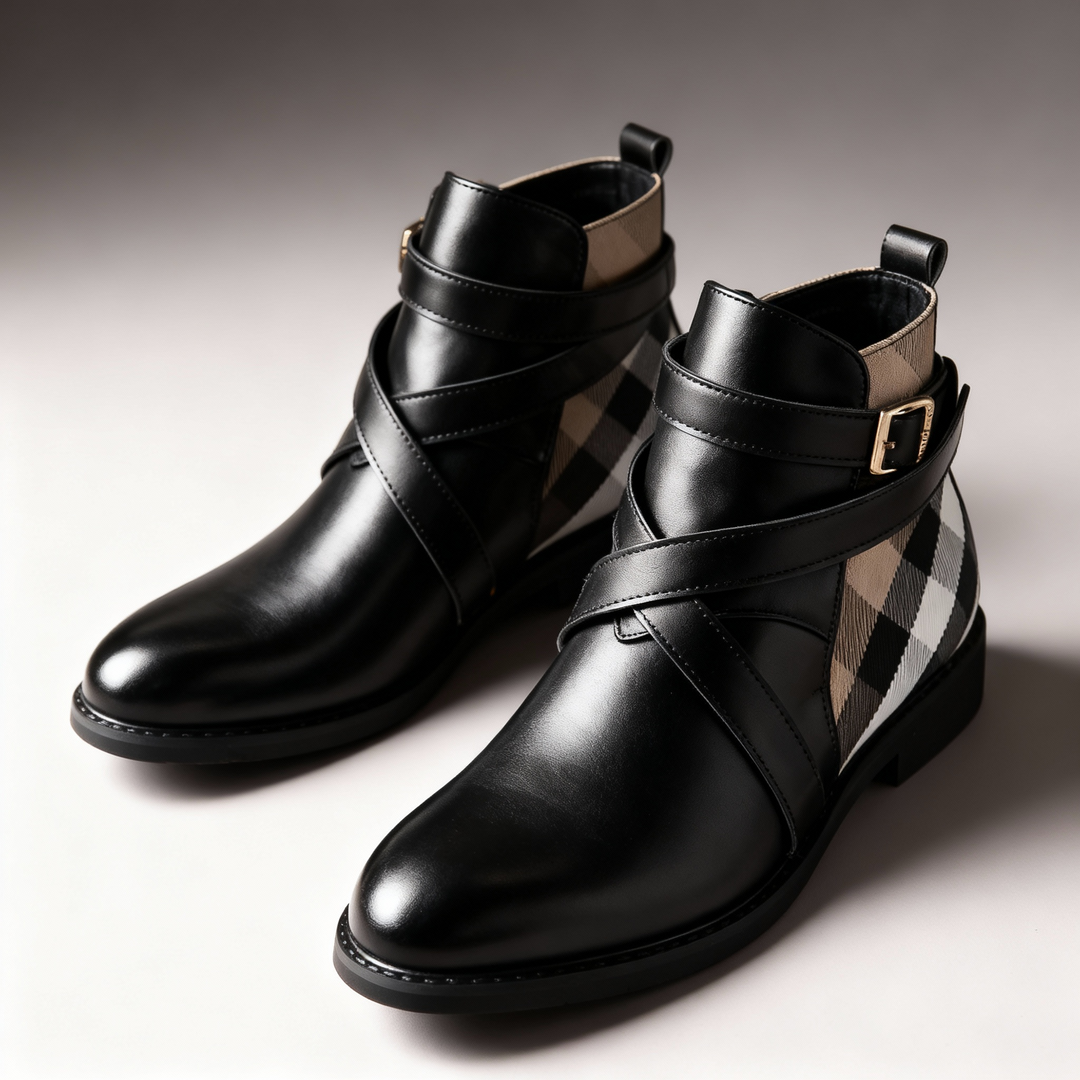 Sinclair Leather Buckle Chelsea Boots