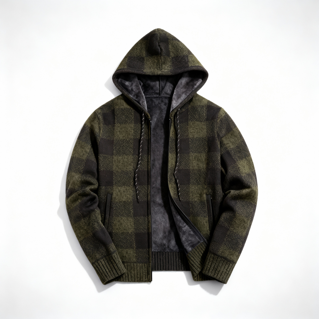 Landon Plaid Fleece-Lined Hoodie