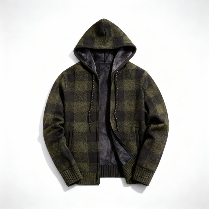 Landon Plaid Fleece-Lined Hoodie