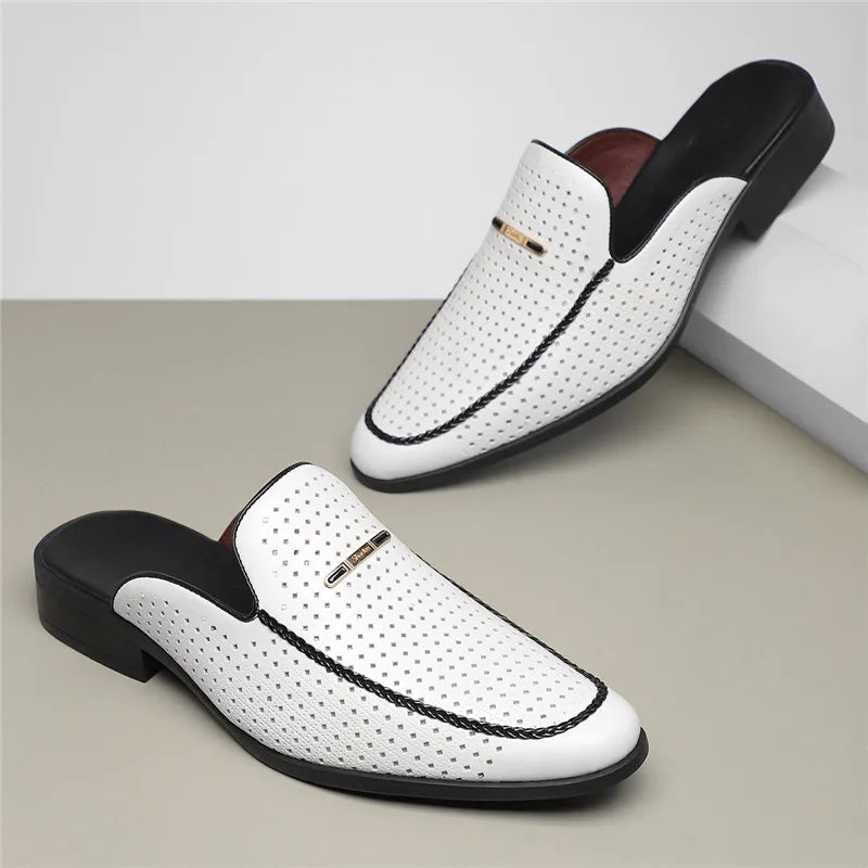 Bria Genuine Leather Mules