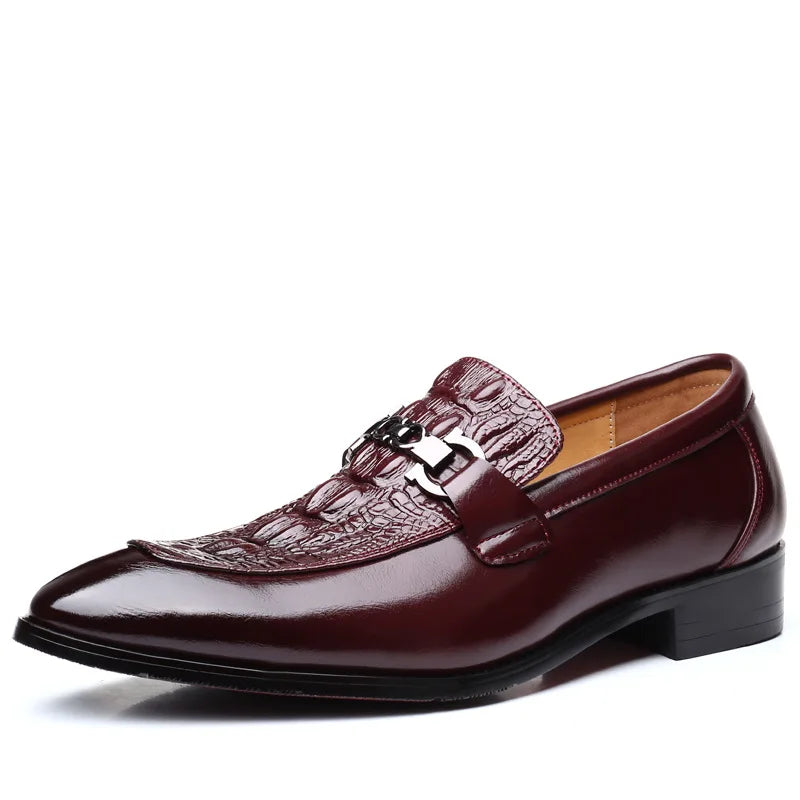 Dorian Croc Leather Loafer