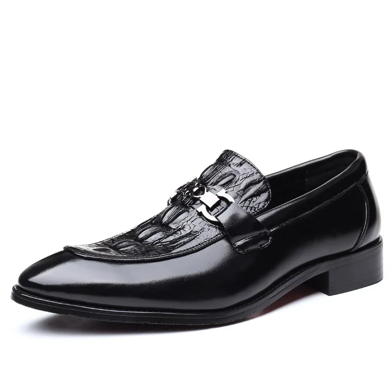 Dorian Croc Leather Loafer