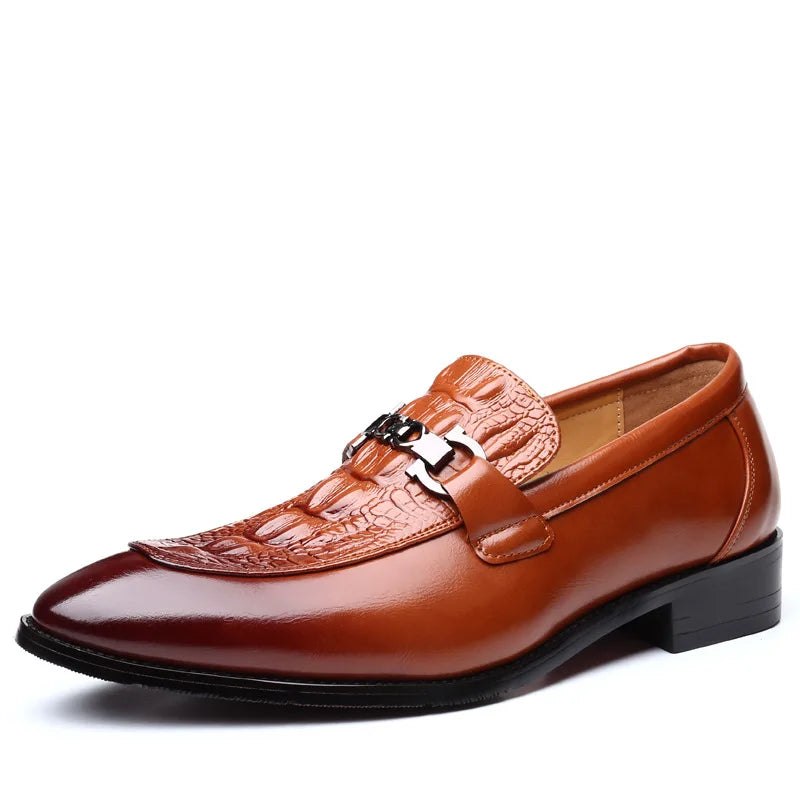 Dorian Croc Leather Loafer