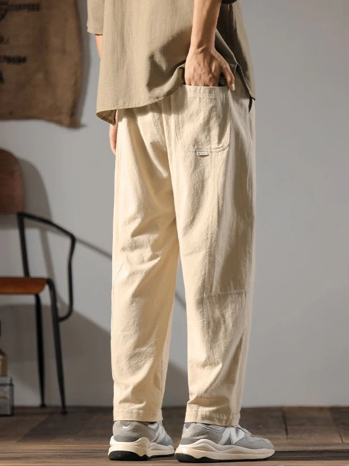 Men's Linen Summer Pants – Casual Wide Leg Trousers in Lightweight Cotton Blend, Relaxed Fit, Machine Washable 5