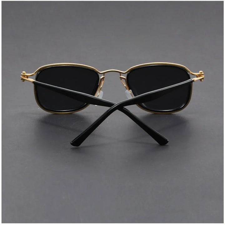 Chimera round frame sunglasses with gold detailing, lightweight design, UV400 protection, and glare-blocking lenses.