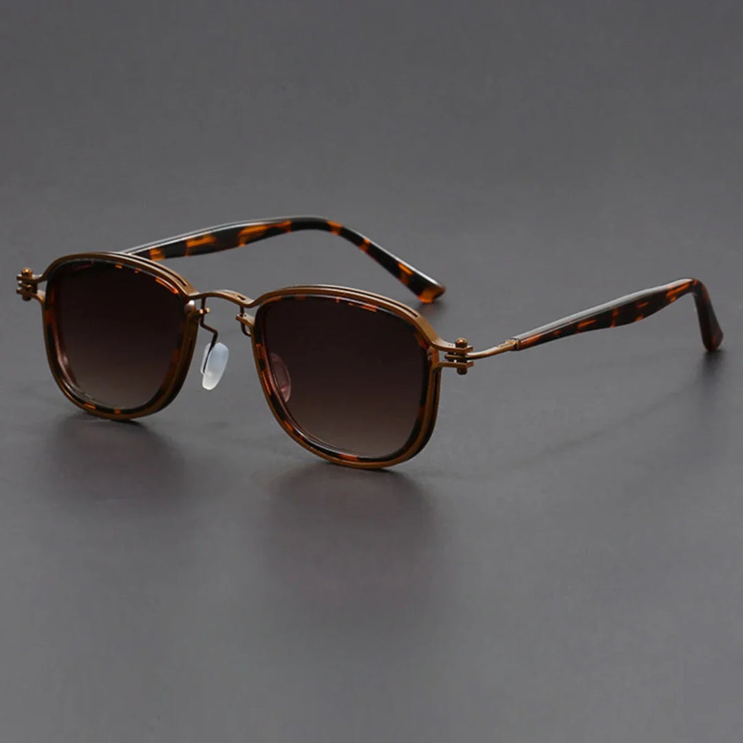 Chimera round frame sunglasses featuring a retro design with glare-blocking lenses and adjustable nose pads.