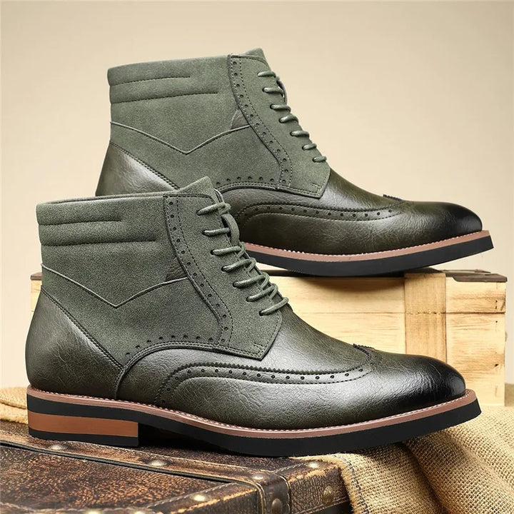 Winsford Suede Panel Leather Boots