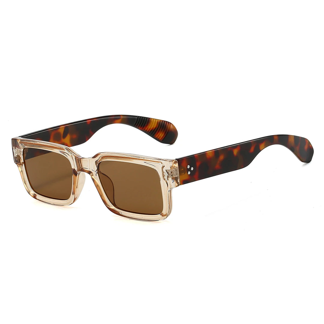 Monroe Sunglasses with clear fronts and tortoise shell arms, offering a retro-modern style and UV400 protection.