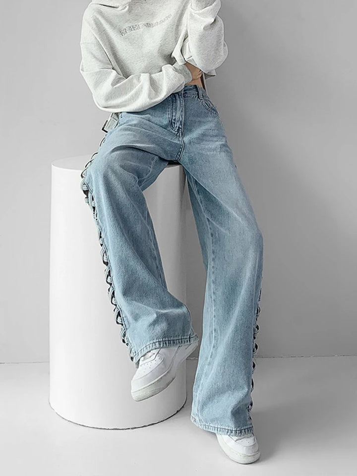Laceway Side-Slit Jeans