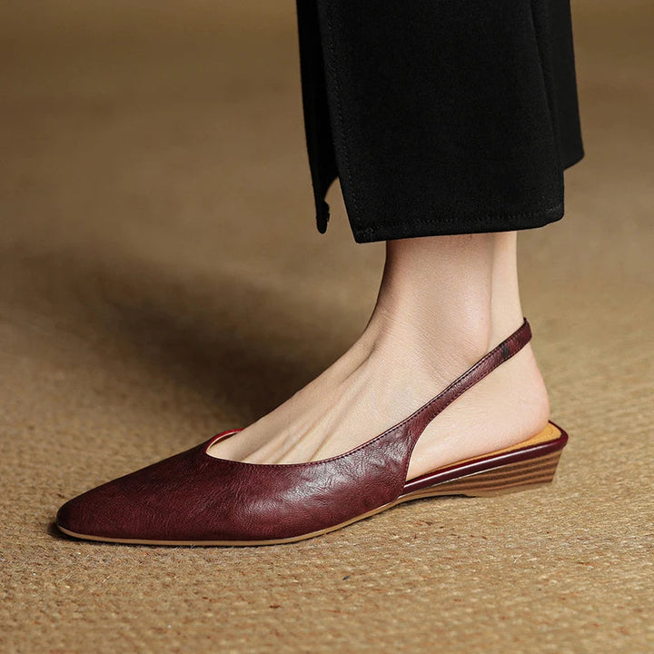 Liora Genuine Leather Slingback Flats