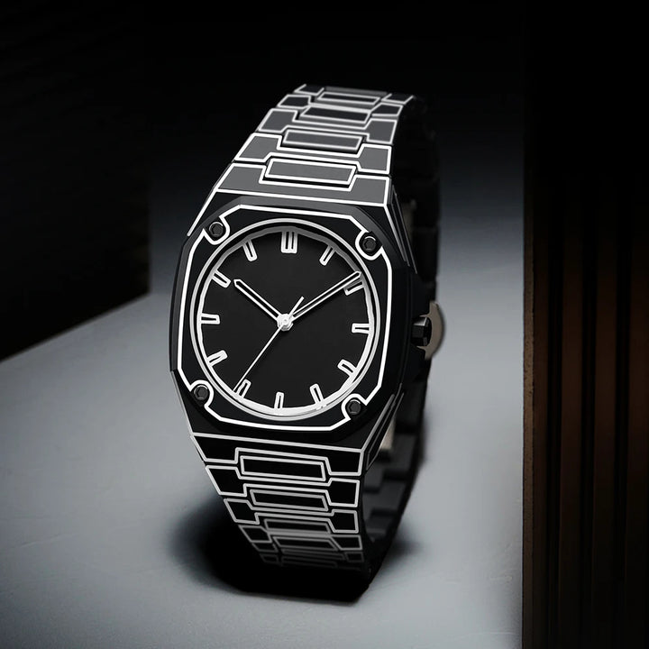 Outline Arc Watch featuring a 3D outline design, durable silicone strap, and 3ATM water resistance, blending style and practicality.