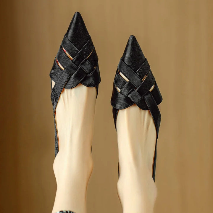 Elira Genuine Leather Slingback Heels