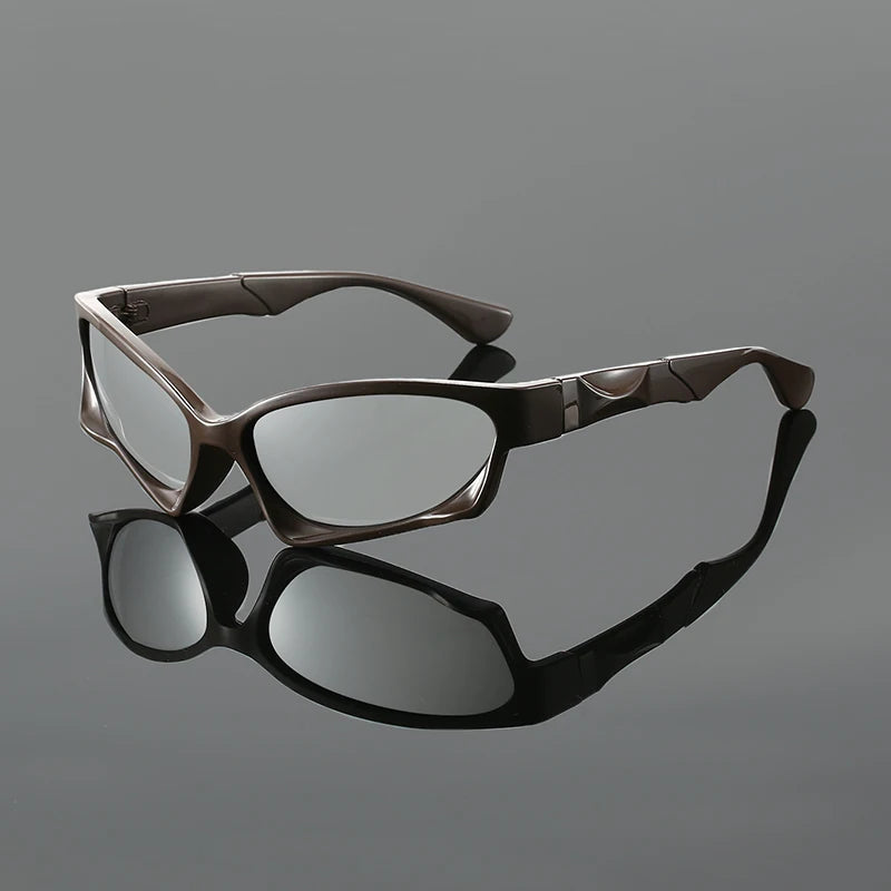 Astro Sunglasses with futuristic design, dark UV-protective lenses, and impact-resistant frame.