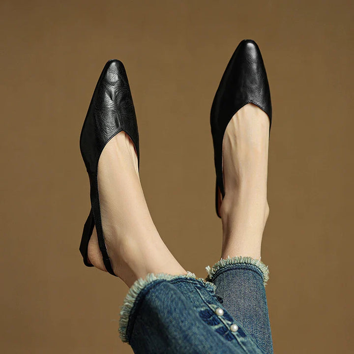 Liora Genuine Leather Slingback Flats