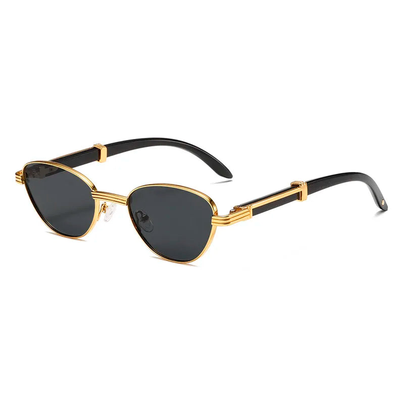 Orion Veil Sunglasses in gold-tone frames with gradient photochromic lenses and stylish black arms.