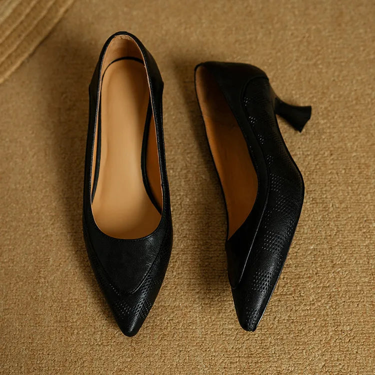 Selene Genuine Leather Heels