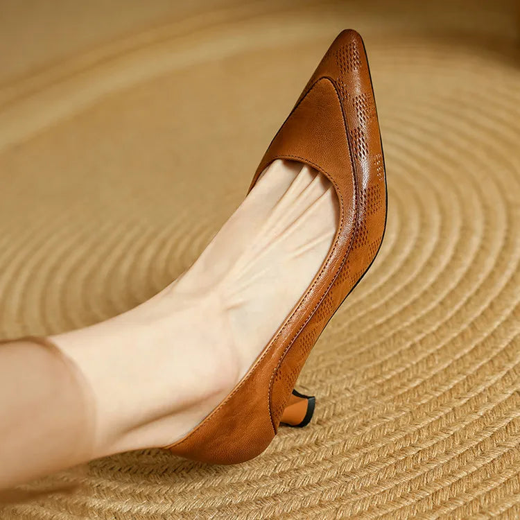 Selene Genuine Leather Heels