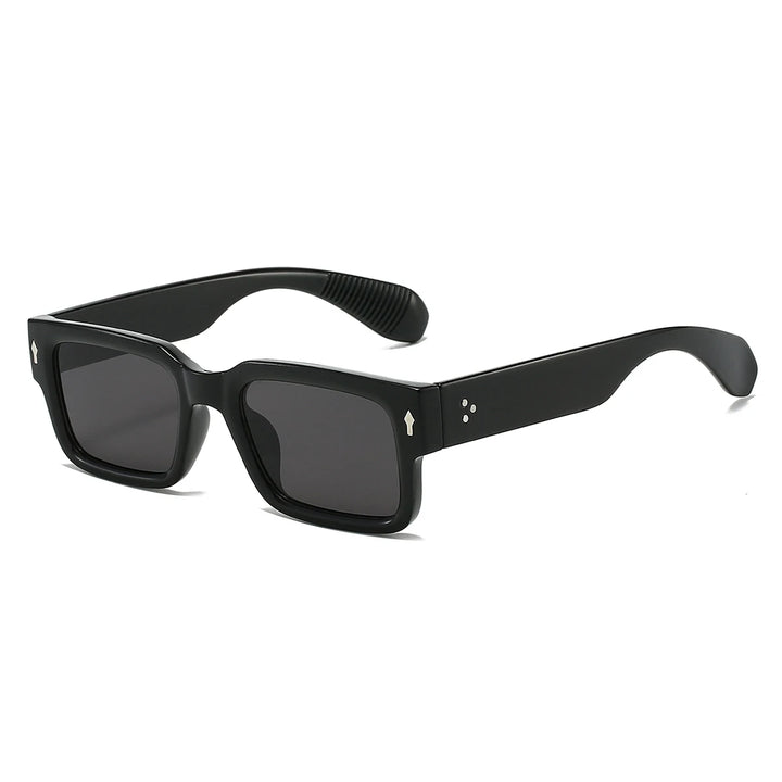 Monroe Sunglasses with square black frame and dark lenses, stylish design for UV protection and all-day comfort.