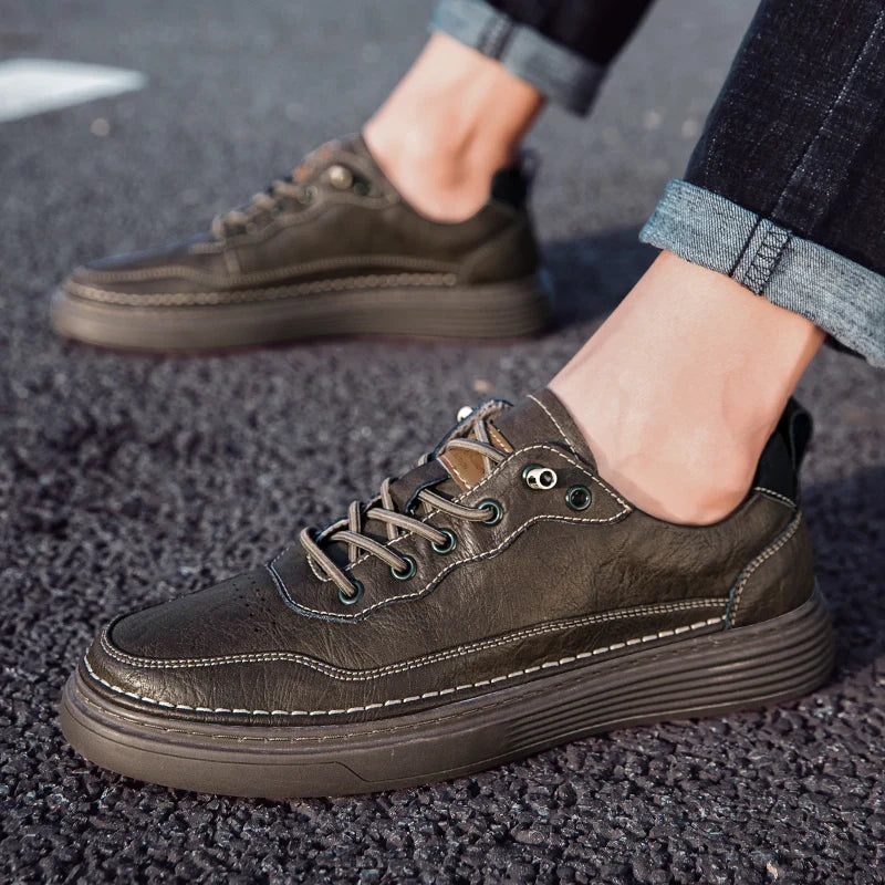 Alvo Genuine Leather Sneakers featuring handcrafted details and a comfortable fit, perfect for everyday wear.