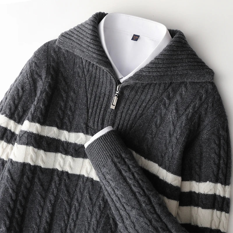 Fletcher 100% Wool Quarter-Zip