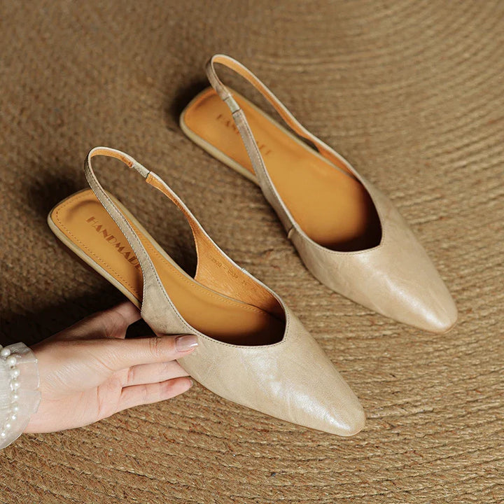 Liora Genuine Leather Slingback Flats