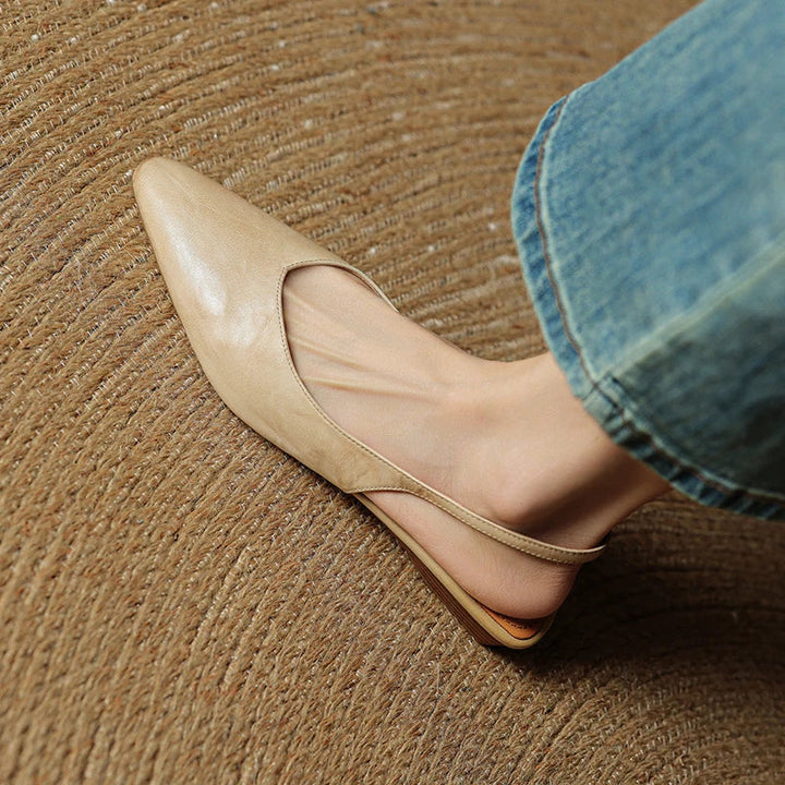Liora Genuine Leather Slingback Flats