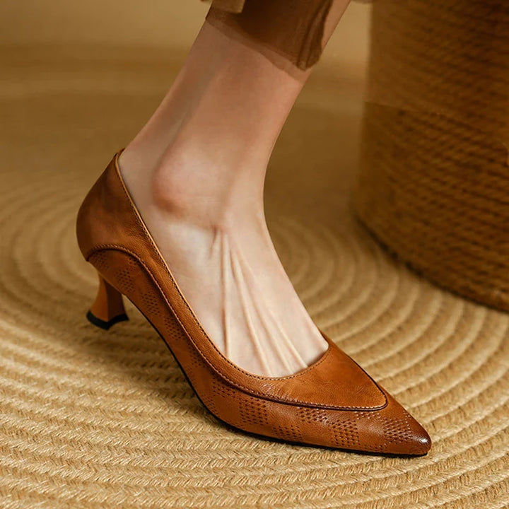 Selene Genuine Leather Heels