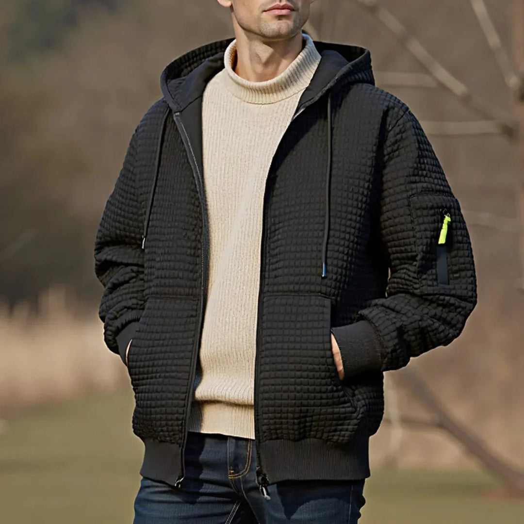 Griffin Knit Full-Zip Hoodie