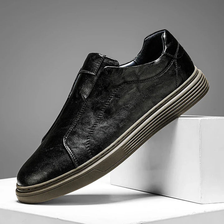 Alvio genuine leather slip-on shoes with cushioned footbed, designed for everyday comfort and style.