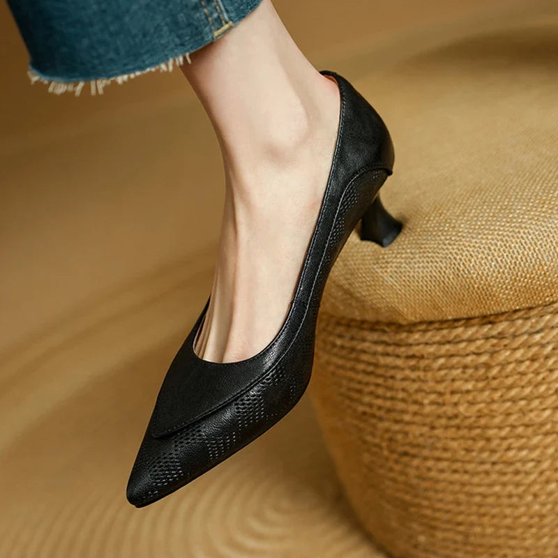 Selene Genuine Leather Heels