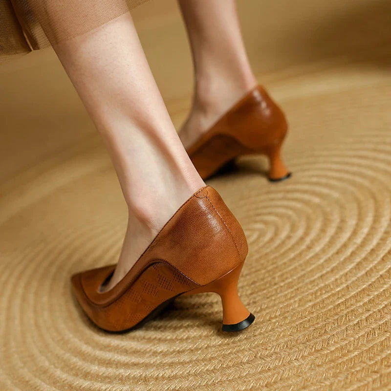 Selene Genuine Leather Heels