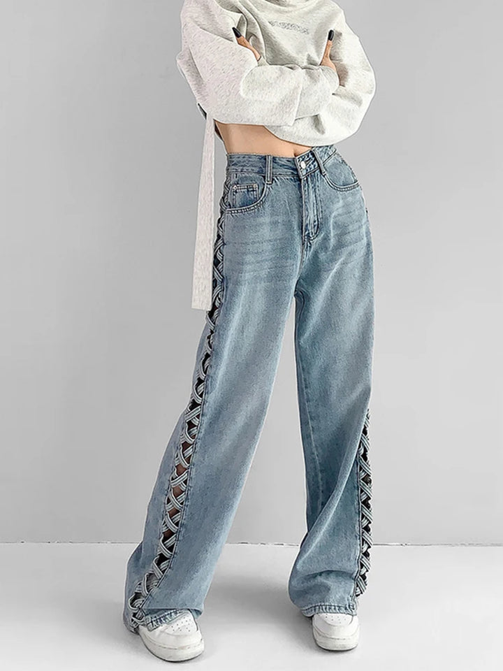Laceway Side-Slit Jeans
