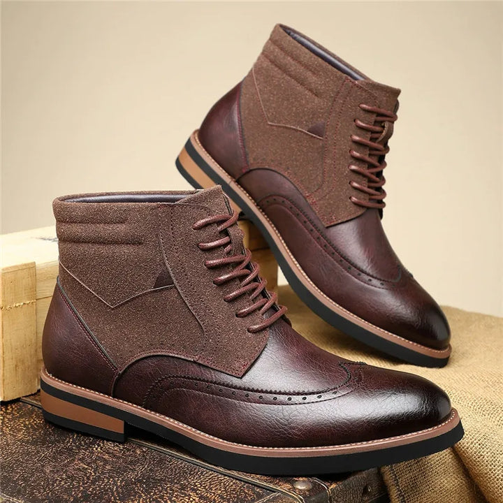 Winsford Suede Panel Leather Boots