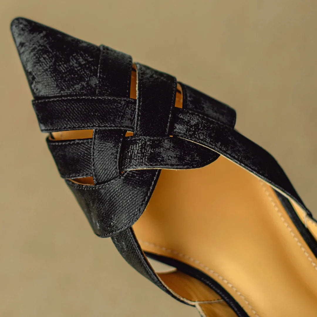 Elira Genuine Leather Slingback Heels
