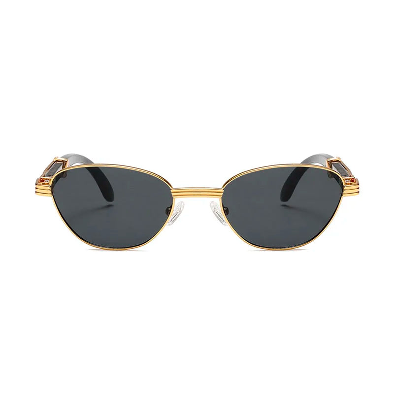 Orion Veil Sunglasses with gold-tone frames and gradient lenses for modern style and comfort.