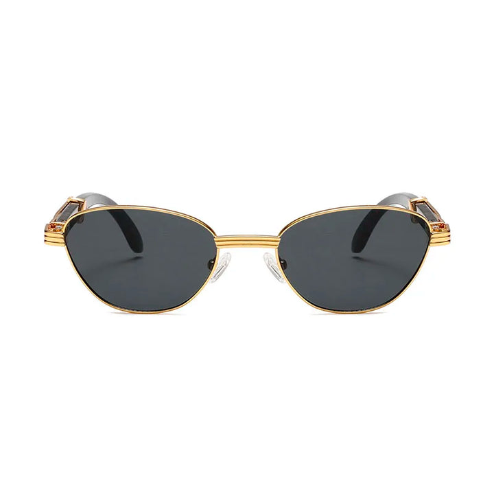 Orion Veil Sunglasses with gold-tone frames and gradient lenses for modern style and comfort.