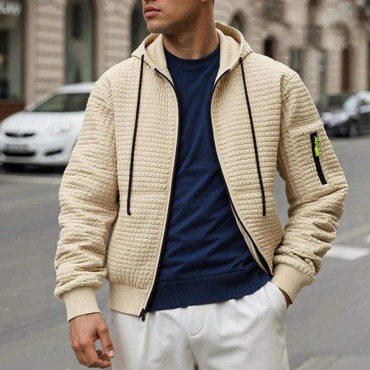 Griffin Knit Full-Zip Hoodie