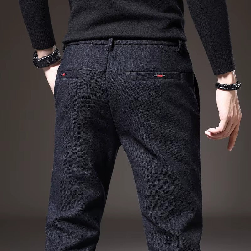 Back view of Henderson Slim-Fit Pants showcasing tailored design and flexible fit in a lightweight fabric.