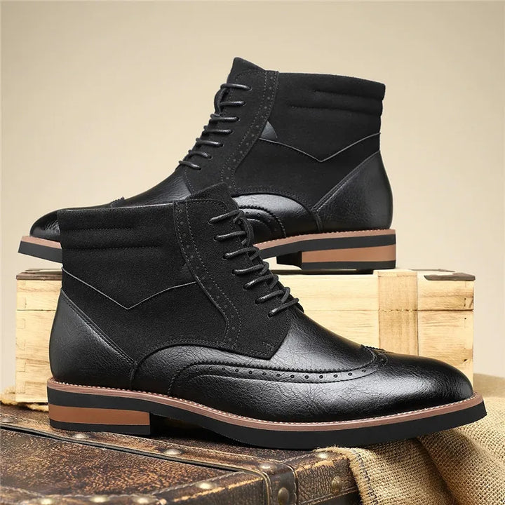 Winsford Suede Panel Leather Boots